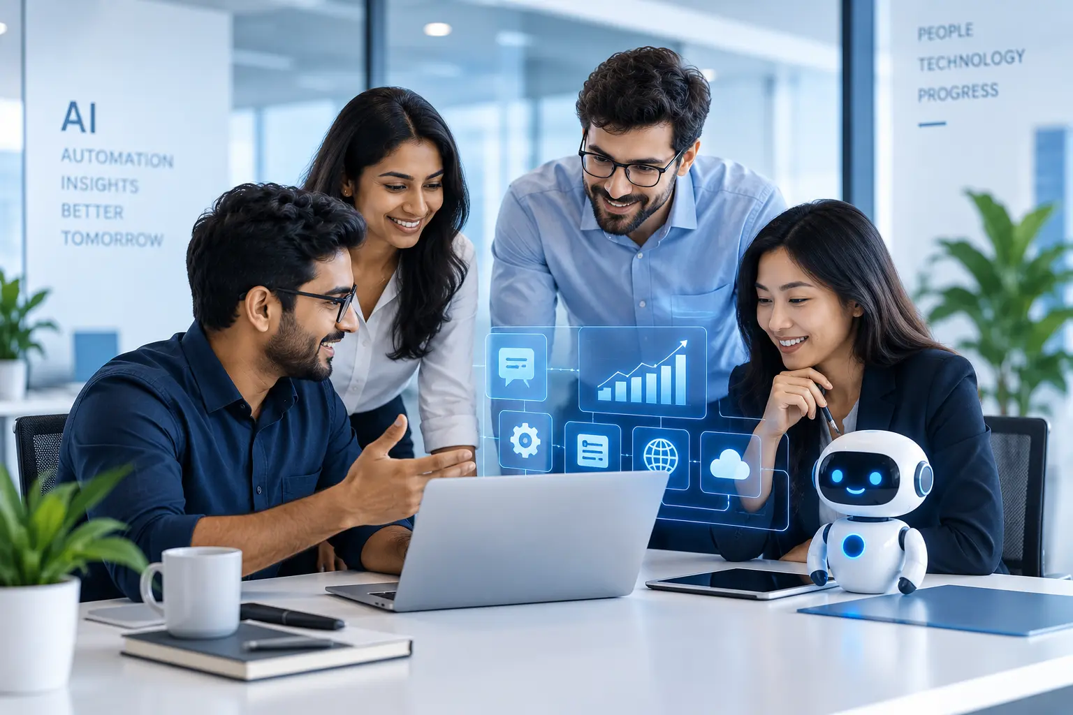 AI Platform dashboard showing workflow automation, data ingestion, and enterprise AI delivery