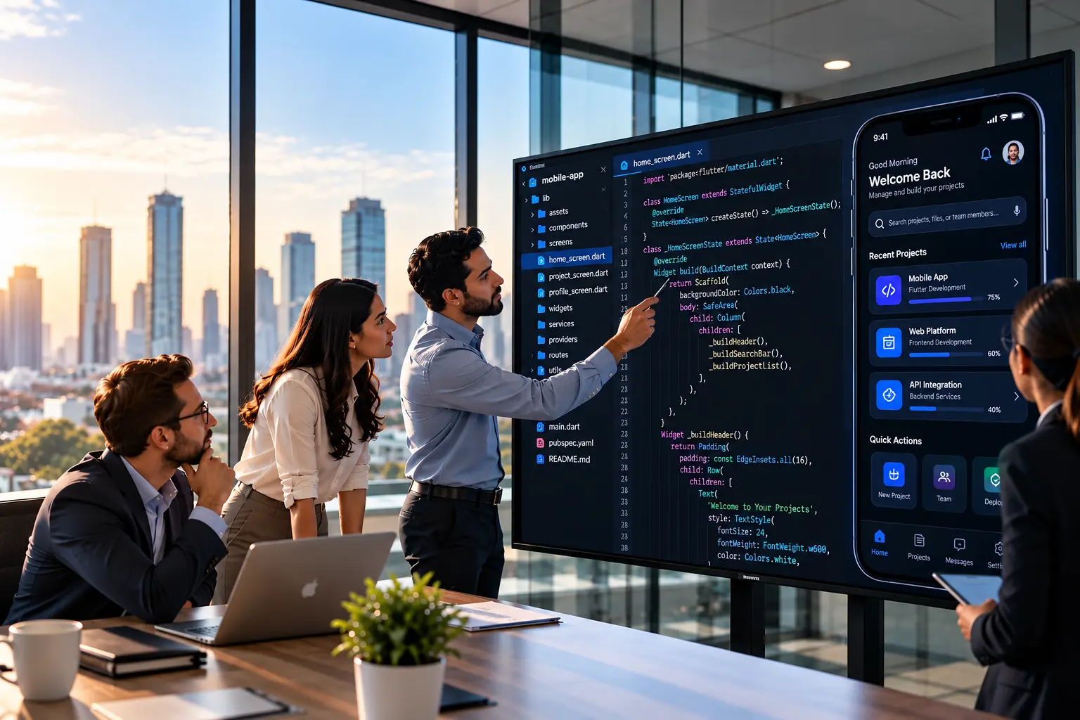 AI Platform dashboard showing workflow automation, data ingestion, and enterprise AI delivery